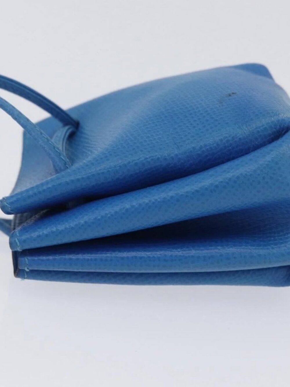 HERMES Vespa Pouch Leather Blue Auth 170911 - Picture 6 of 15